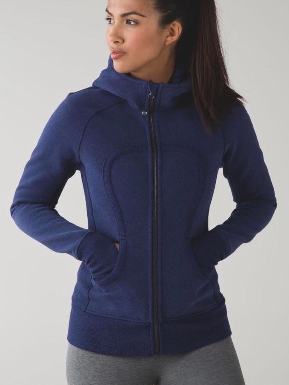 Lululemon Navy Zip-Up Scuba Jacket